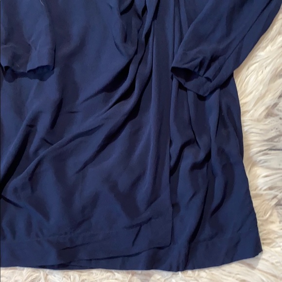 SOLD! Maje Renie Crepe Navy Wrap Dress M NWT - Picture 5 of 9